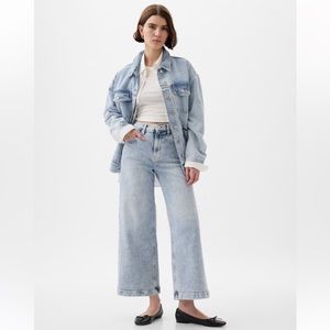 Gap High Rise Stride Ankle Wide-Leg Jeans Size 6